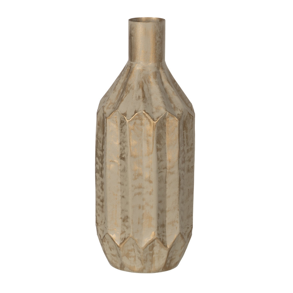 JARR�N ORO-BEIGE METAL 23 X 23 X 52 CM
