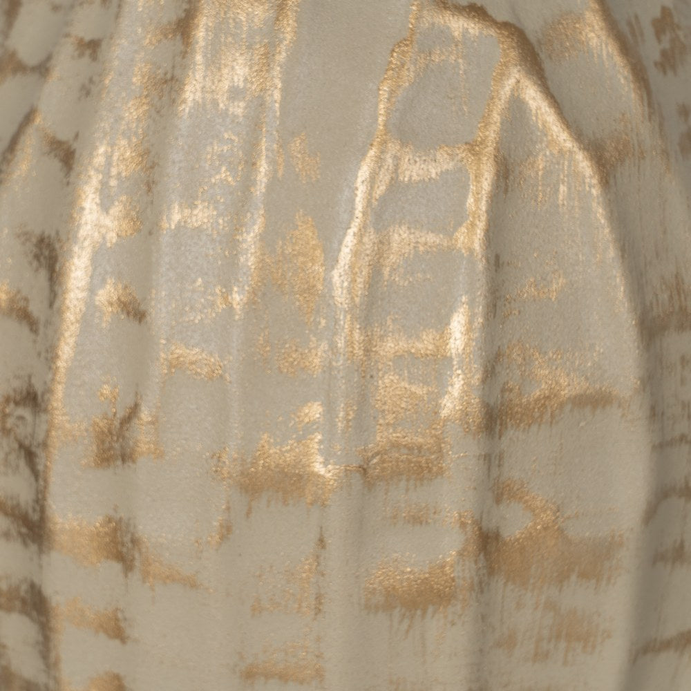 VASE GOLD-BEIGE METAL 16 X 16 X 30 CM