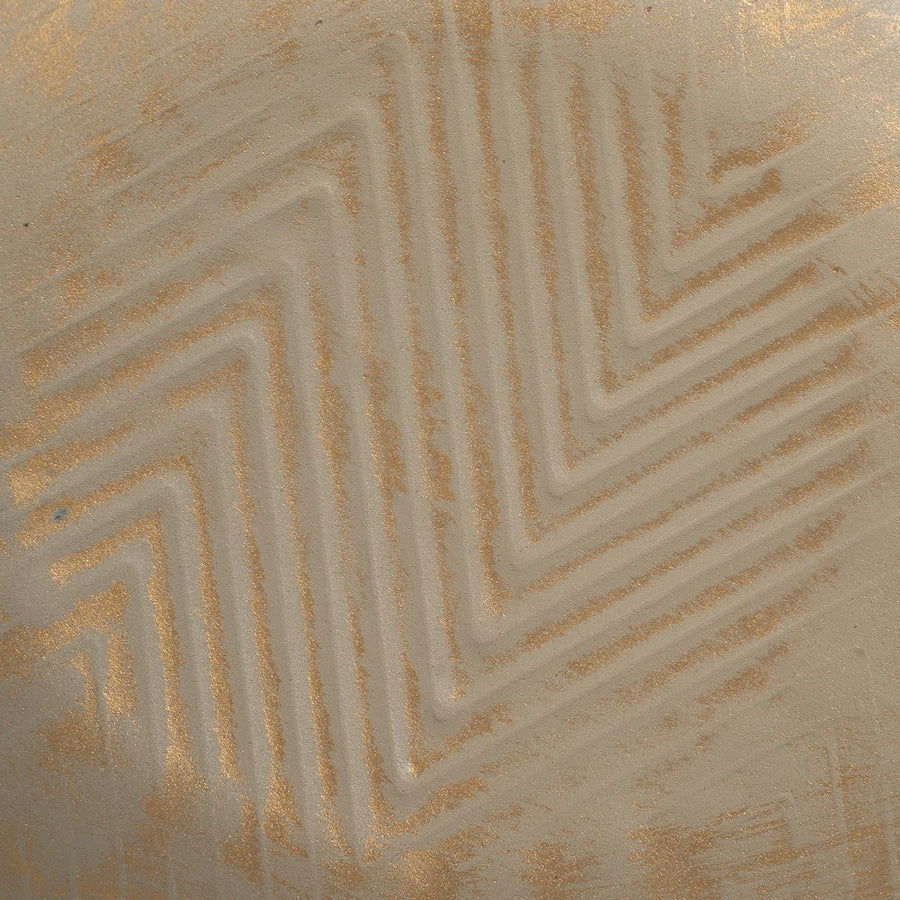 BANDEJA ORO-BEIGE METAL 37 X 37 X 8 CM