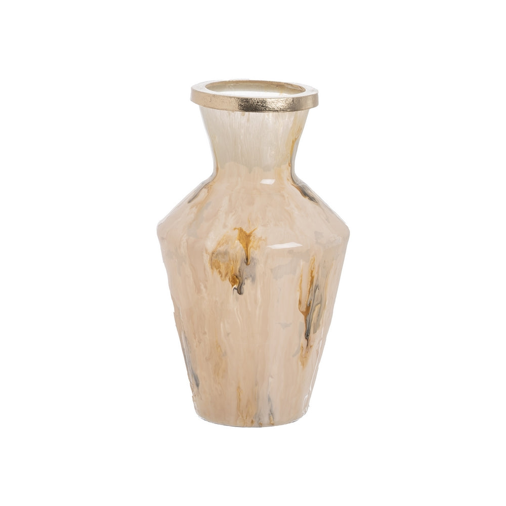 JARR�N METAL-CRISTAL DECORACI�N 23 X 23 X 39 CM