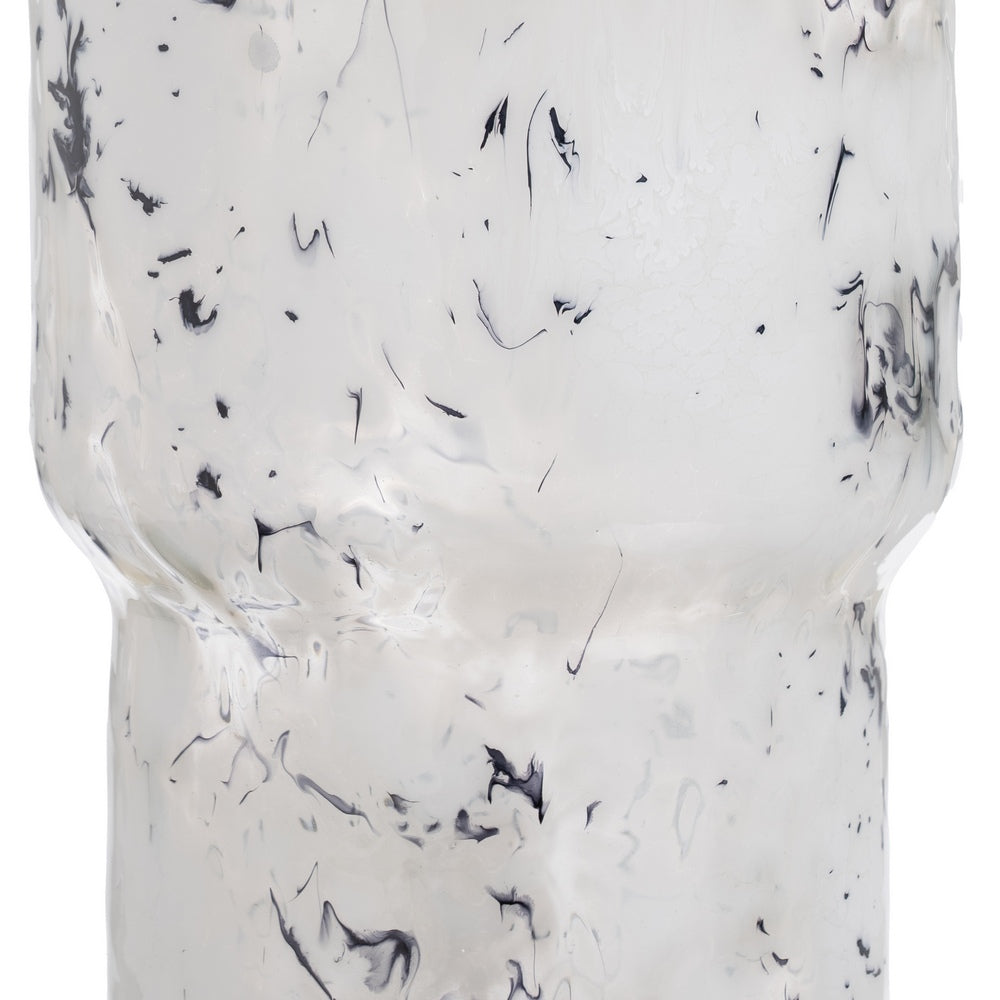 JARRÓN METAL-CRISTAL DECORACIÓN 15 X 15 X 30 CM