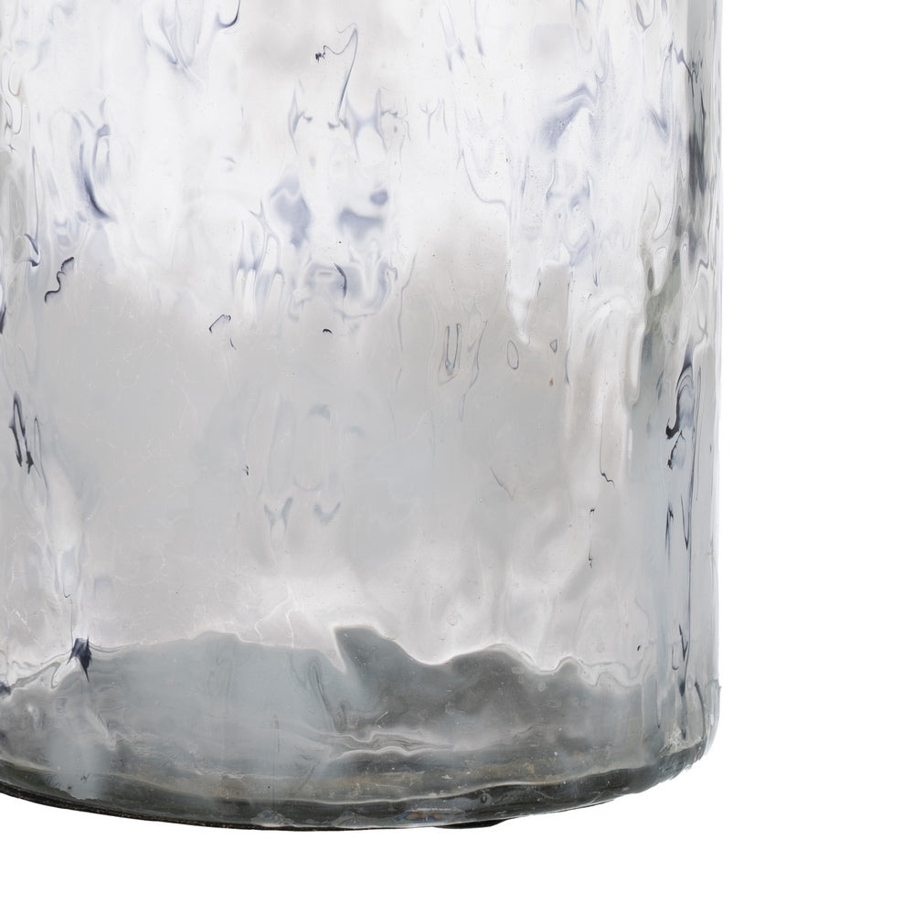 JARRÓN METAL-CRISTAL DECORACIÓN 19,50 X 19,50 X 51 CM