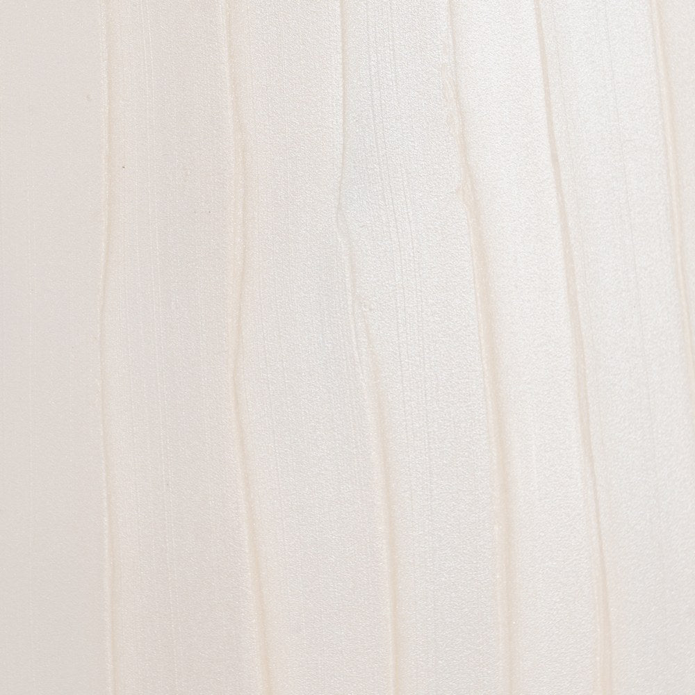 JARRÓN BLANCO METAL-CRISTAL DECORACIÓN 25 X 25 X 39 CM