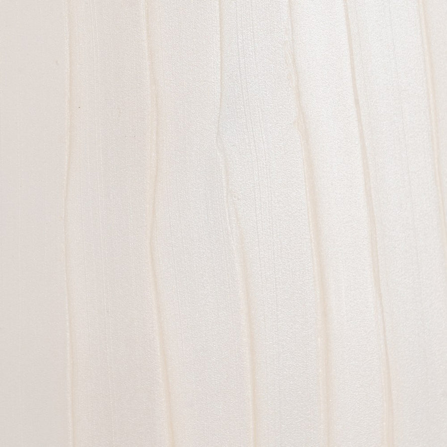 JARRÓN BLANCO METAL-CRISTAL DECORACIÓN 25 X 25 X 39 CM