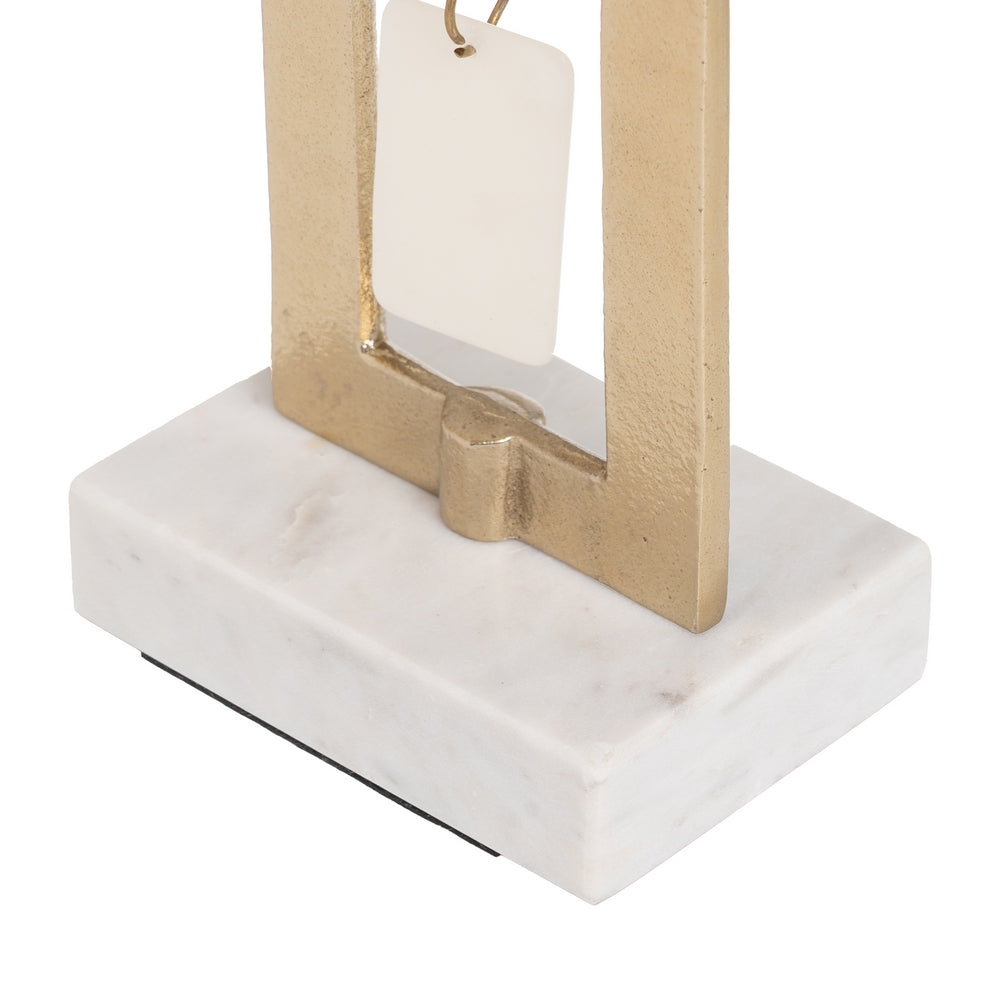 JARRÓN BLANCO METAL-CRISTAL DECORACIÓN 12,50 X 12,50 X 37 CM