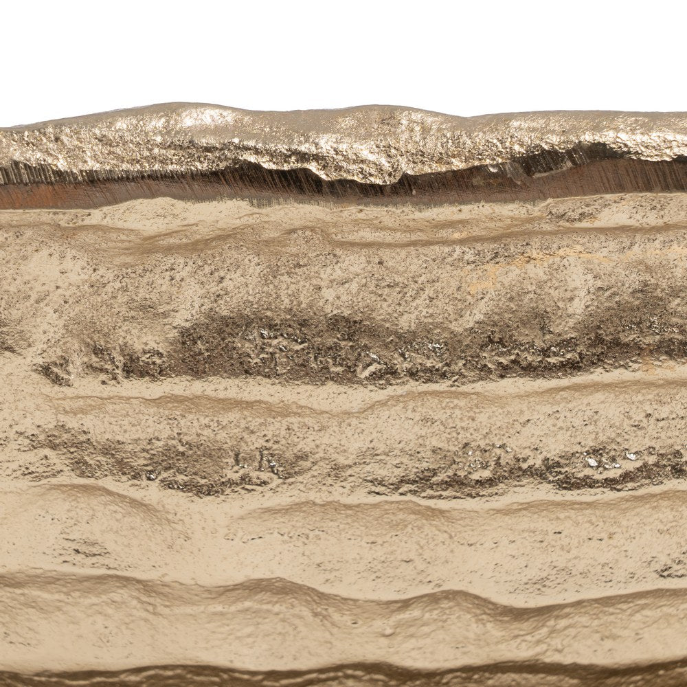 BANDEJA BLANCO-CHAMPÁN METAL DECORACIÓN 31 X 18 X 7 CM