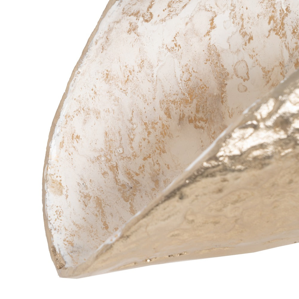 CENTRO MESA BLANCO-CHAMPÁN METAL 39 X 15 X 16,50 CM