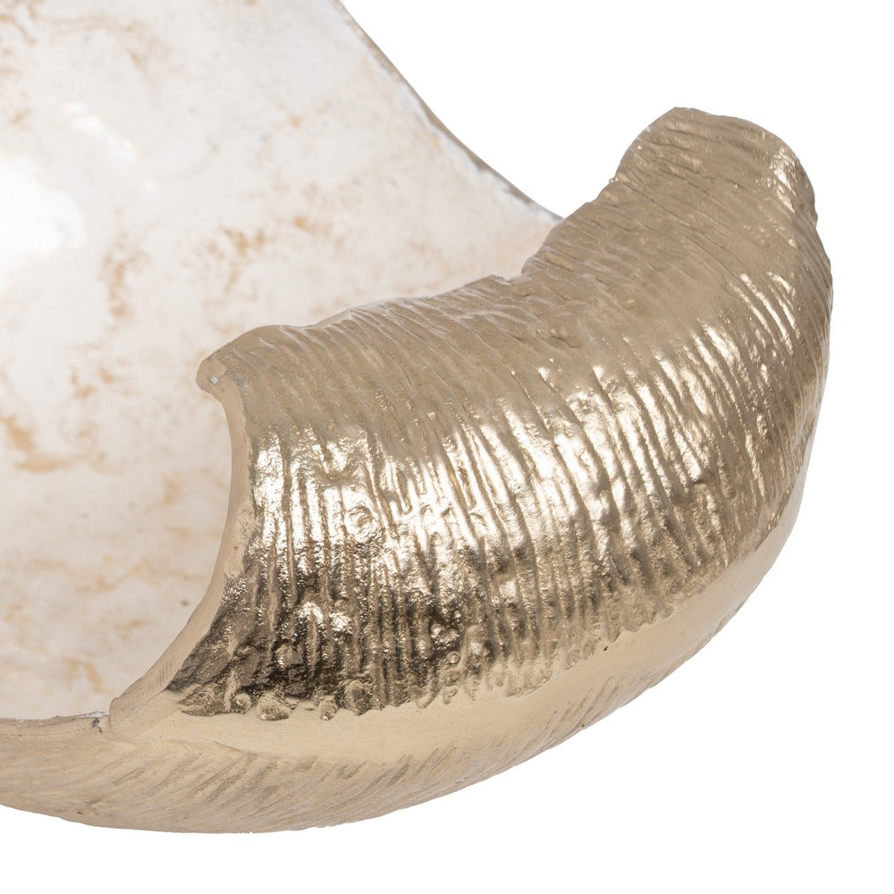 CENTRO MESA BLANCO-CHAMPÁN METAL 31 X 26,50 X 19 CM