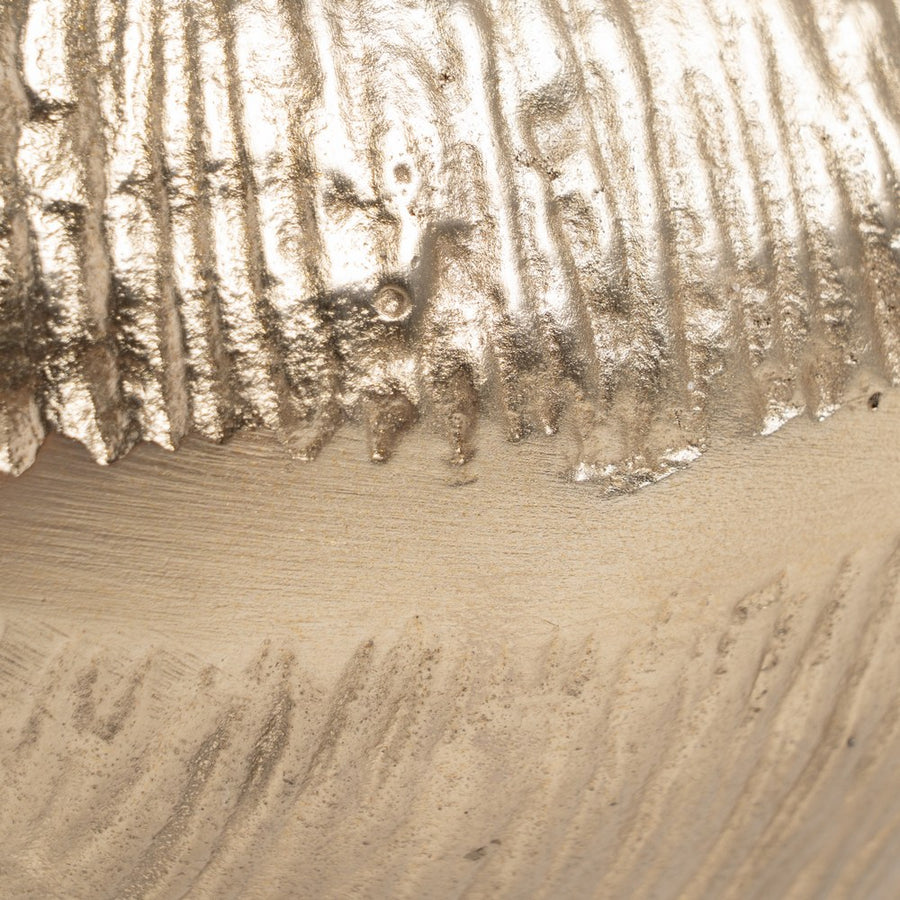 CENTRO MESA BLANCO-CHAMPÁN METAL 31 X 26,50 X 19 CM