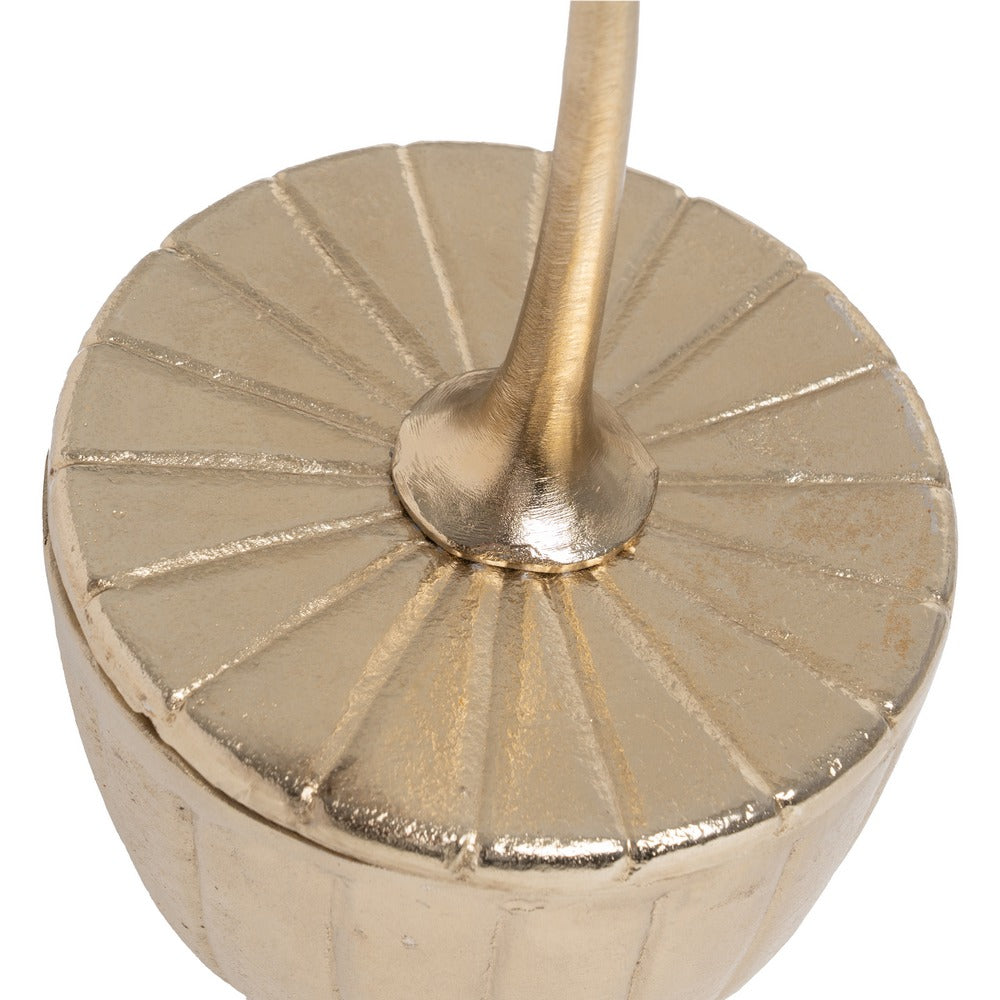GOLDEN METAL DECORATION BOX 18 X 18 X 38 CM