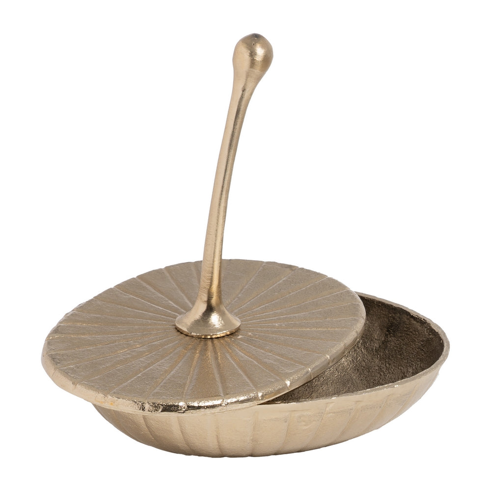 CAJA DORADO METAL DECORACIÓN 31 X 21,50 X 35,50 CM