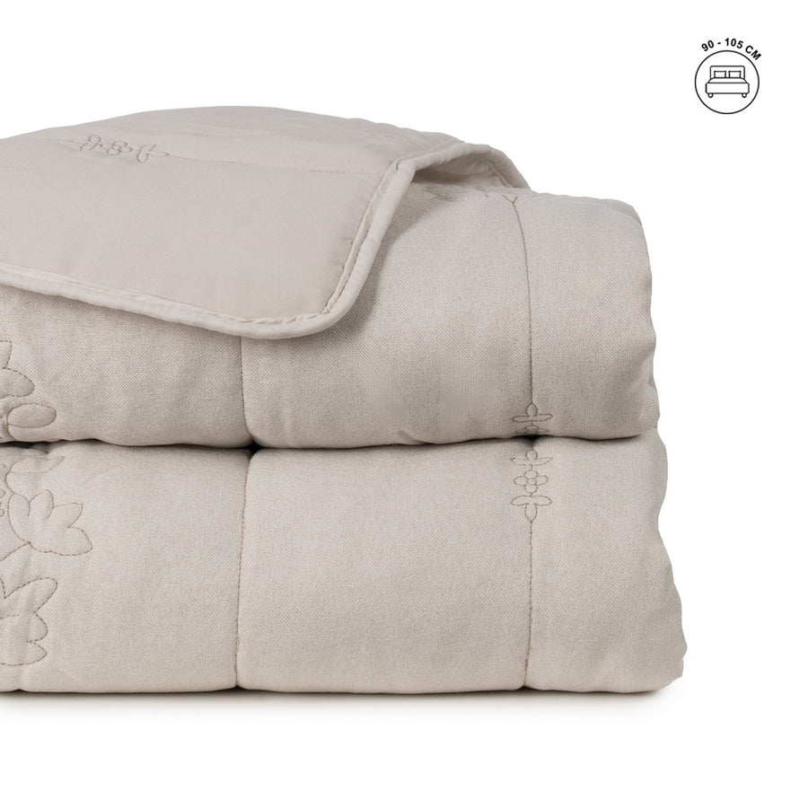 COLCHA BEIGE POLIESTER DORMITORIO 180 X 260 CM