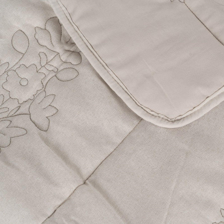 COLCHA BEIGE POLIESTER DORMITORIO 240 X 260 CM