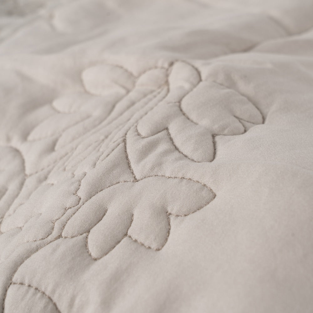 COLCHA BEIGE POLIESTER DORMITORIO 240 X 260 CM