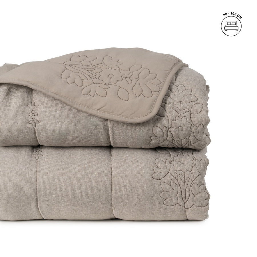 COLCHA TAUPE POLIESTER DORMITORIO 180 X 260 CM