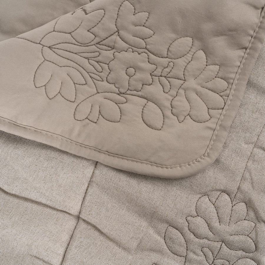 COLCHA TAUPE POLIESTER DORMITORIO 240 X 260 CM
