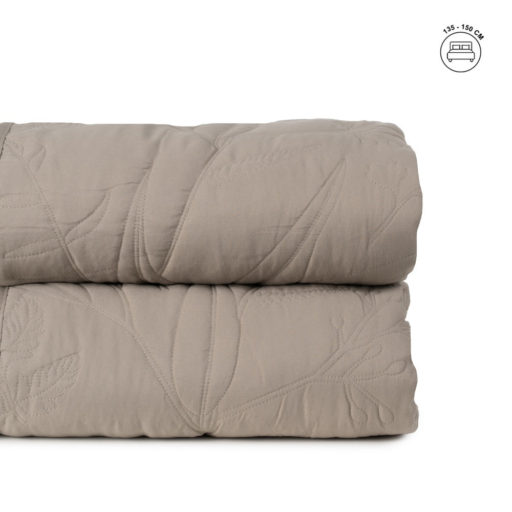 COLCHA TAUPE POLIESTER DORMITORIO 240 X 260 CM