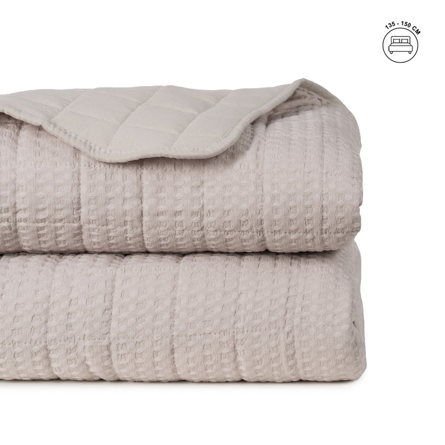 COLCHA BEIGE POLIESTER DORMITORIO 240 X 260 CM
