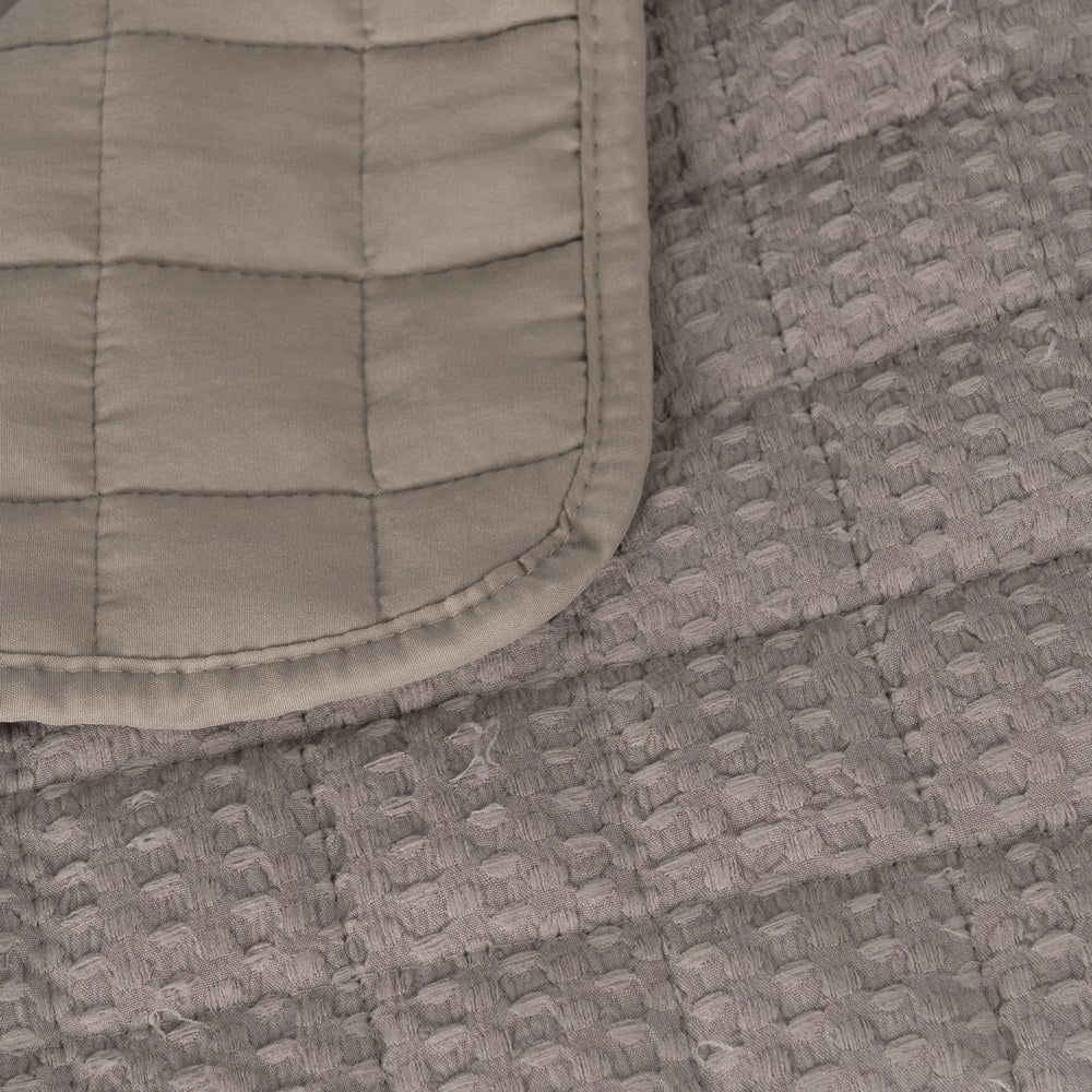 COLCHA TAUPE POLIESTER DORMITORIO 240 X 260 CM