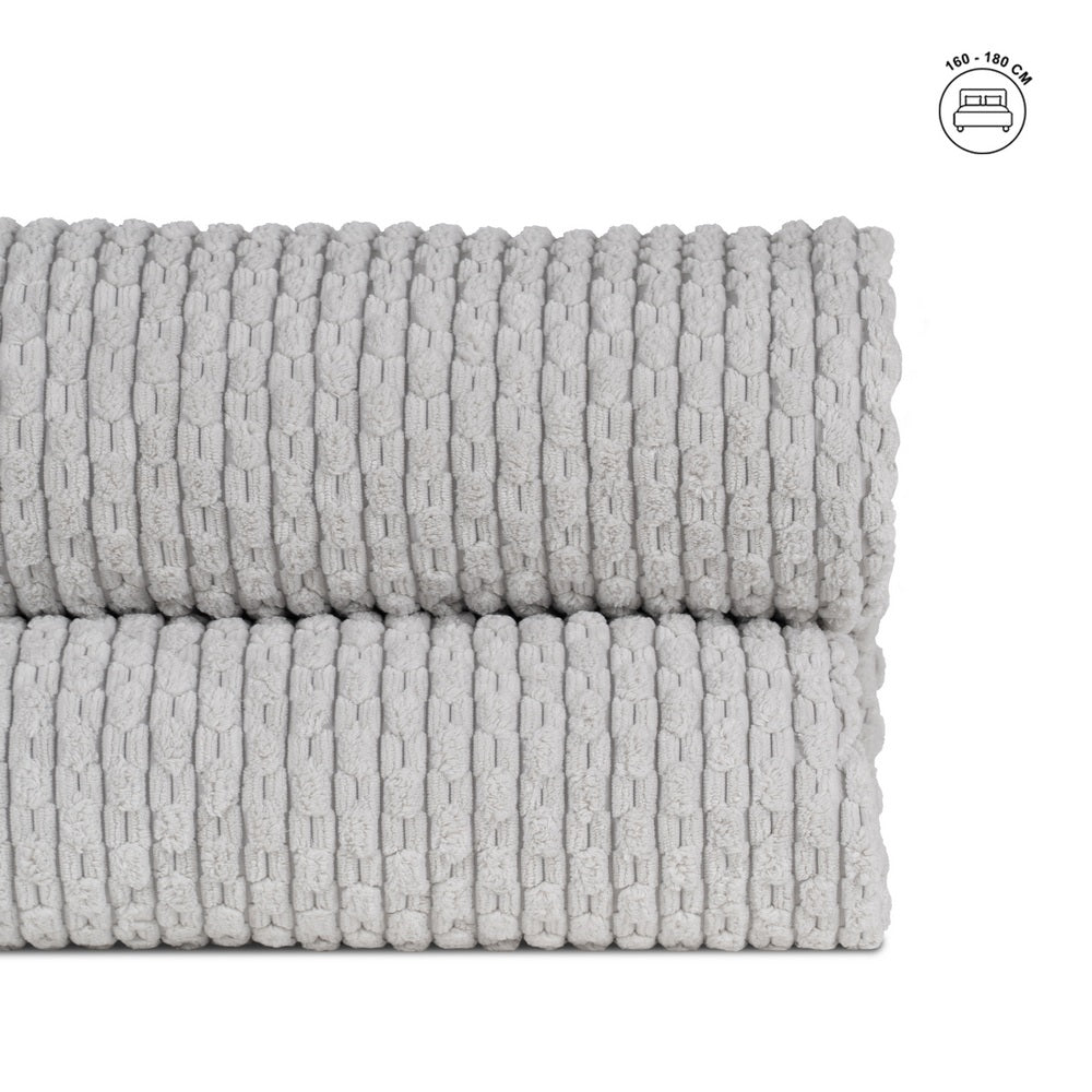 COLCHA GRIS CLARO POLIESTER TEXTIL/HOGAR 270 X 260 CM