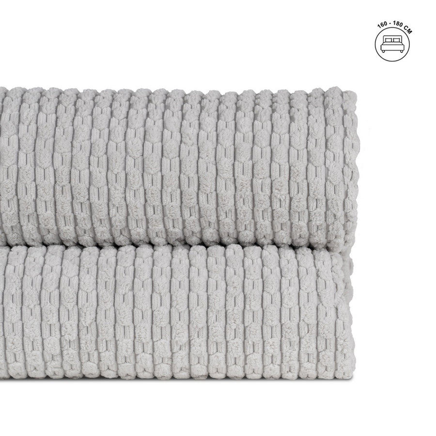 COLCHA GRIS CLARO POLIESTER TEXTIL/HOGAR 270 X 260 CM
