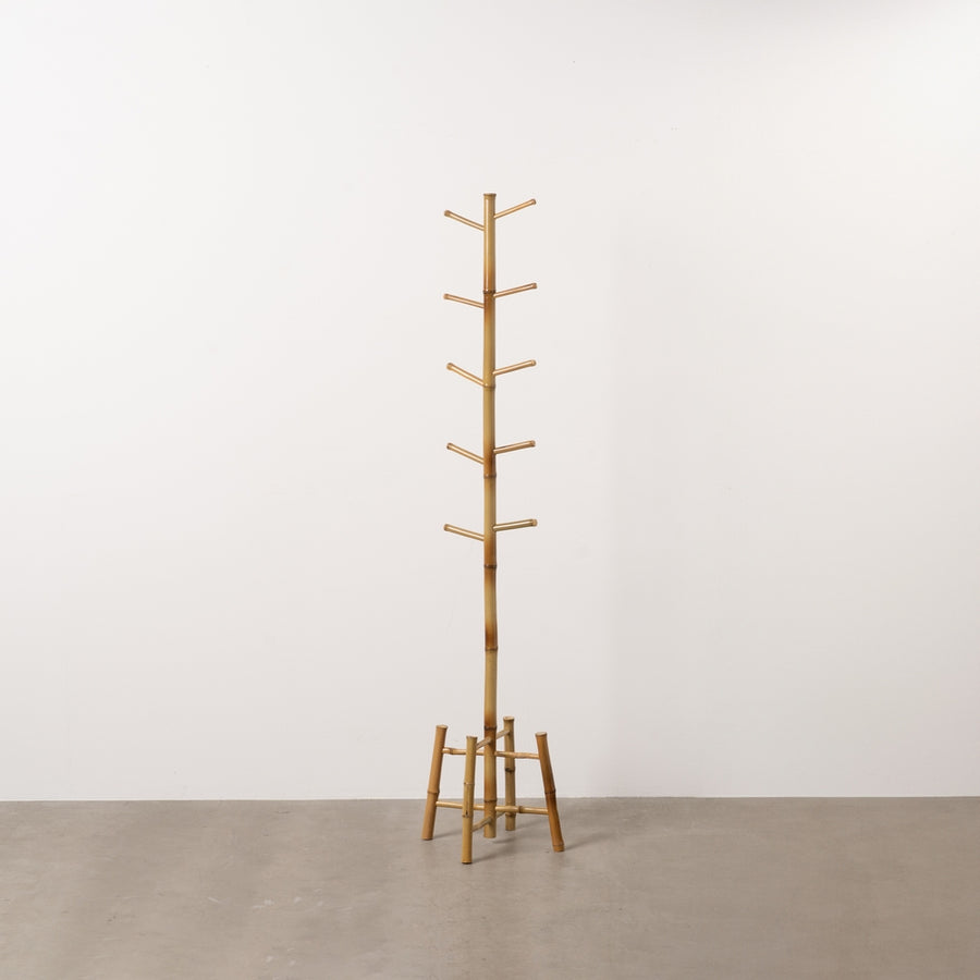 PERCHERO NATURAL BAMBÚ DECORACIÓN 36 X 36 X 162 CM
