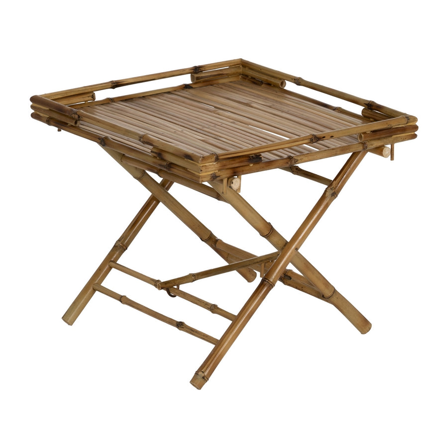 MESA AUXILIAR NATURAL BAMBÚ SALÓN 56 X 56 X 50 CM