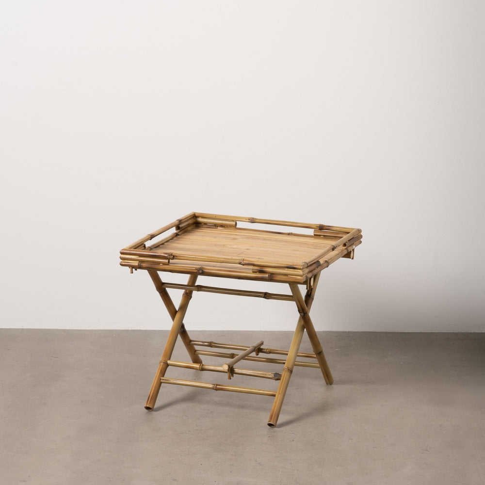 MESA AUXILIAR NATURAL BAMB� SAL�N 56 X 56 X 50 CM