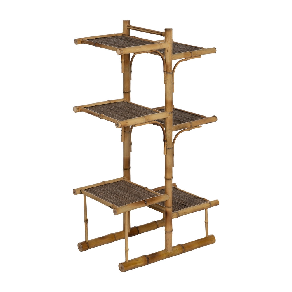NATURAL BAMBOO DECORATIVE SHELF 57 X 32 X 100 CM