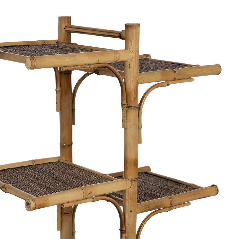 NATURAL BAMBOO DECORATIVE SHELF 57 X 32 X 100 CM