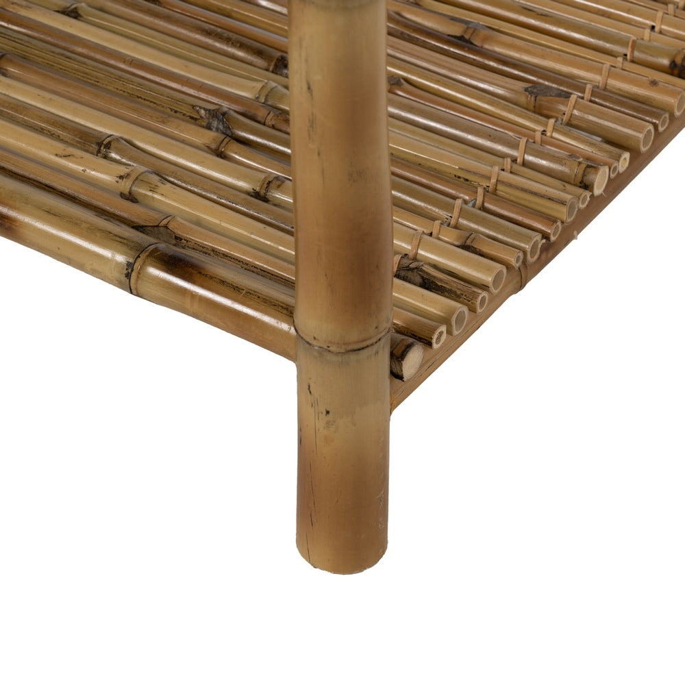 NATURAL BAMBOO DECORATIVE SHELF 80 X 40 X 80 CM