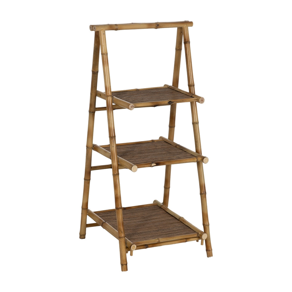 NATURAL BAMBOO SHELF DECORATION 48 X 45 X 100 CM