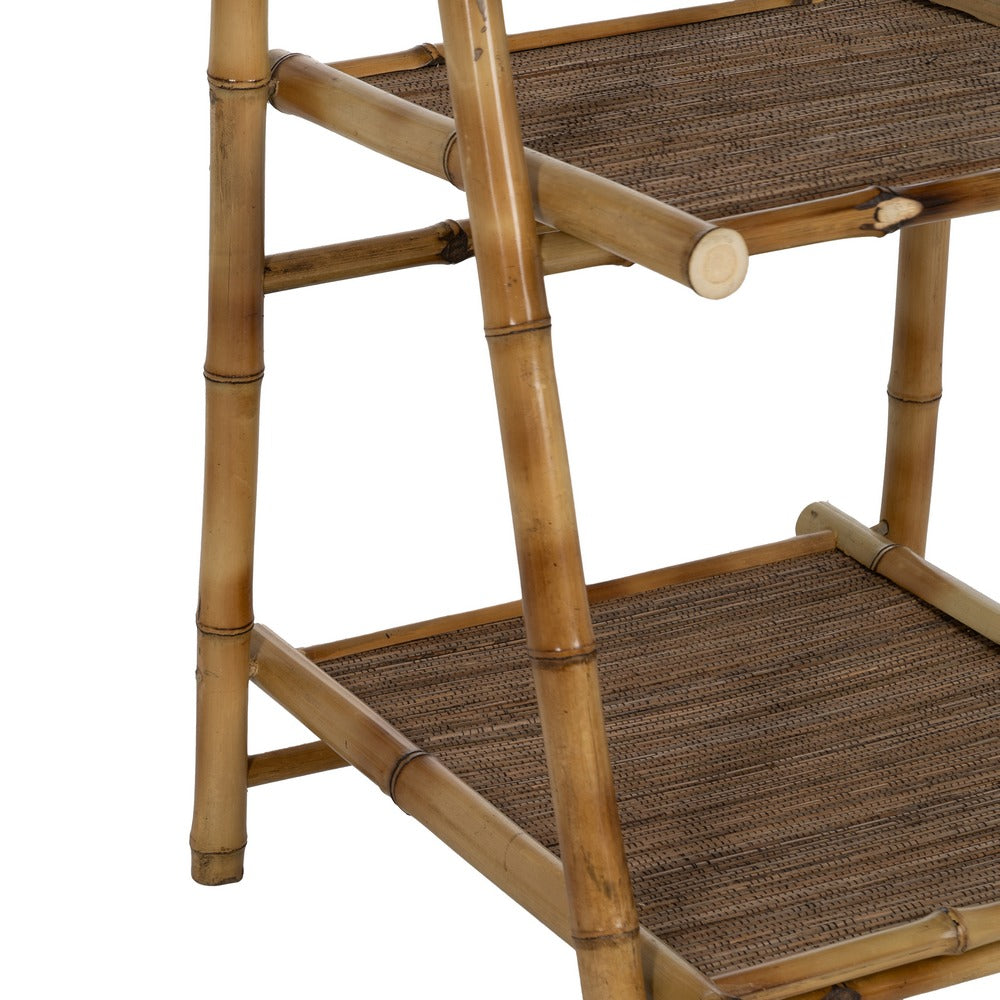 NATURAL BAMBOO SHELF DECORATION 48 X 45 X 100 CM