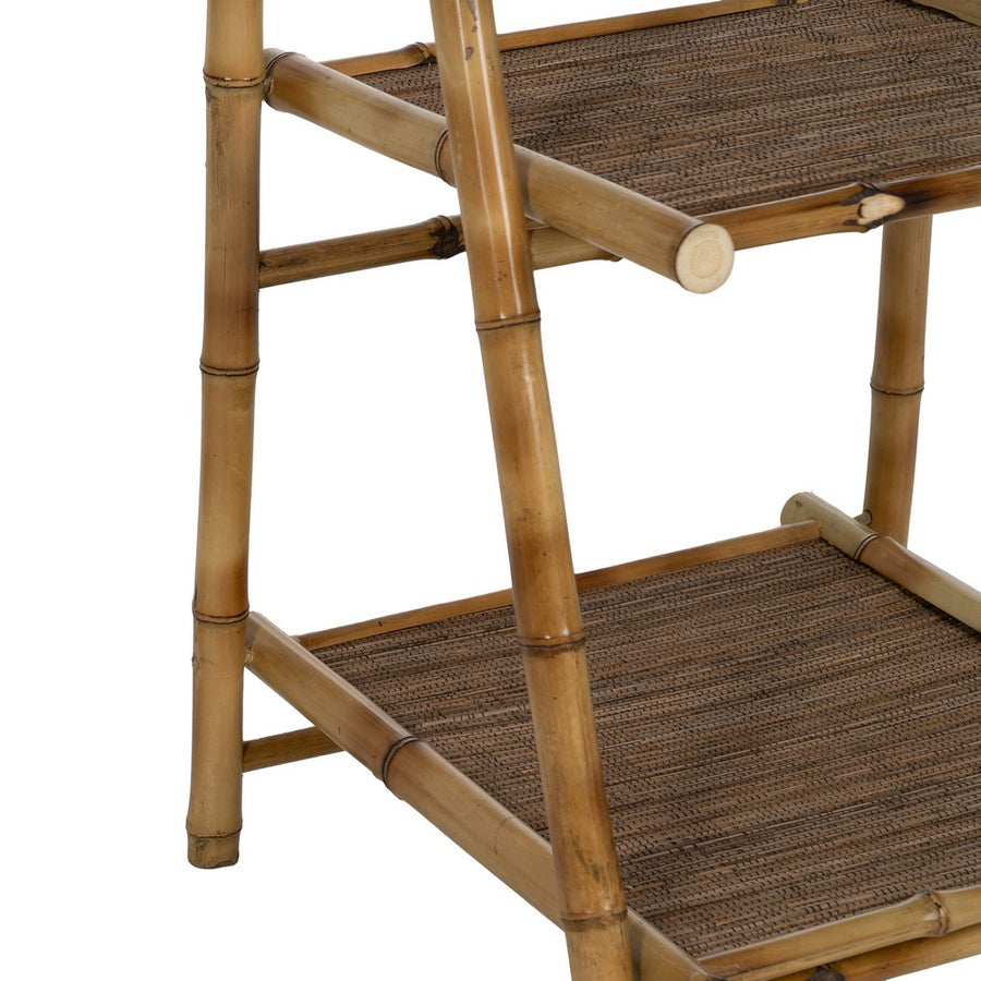 NATURAL BAMBOO SHELF DECORATION 48 X 45 X 100 CM
