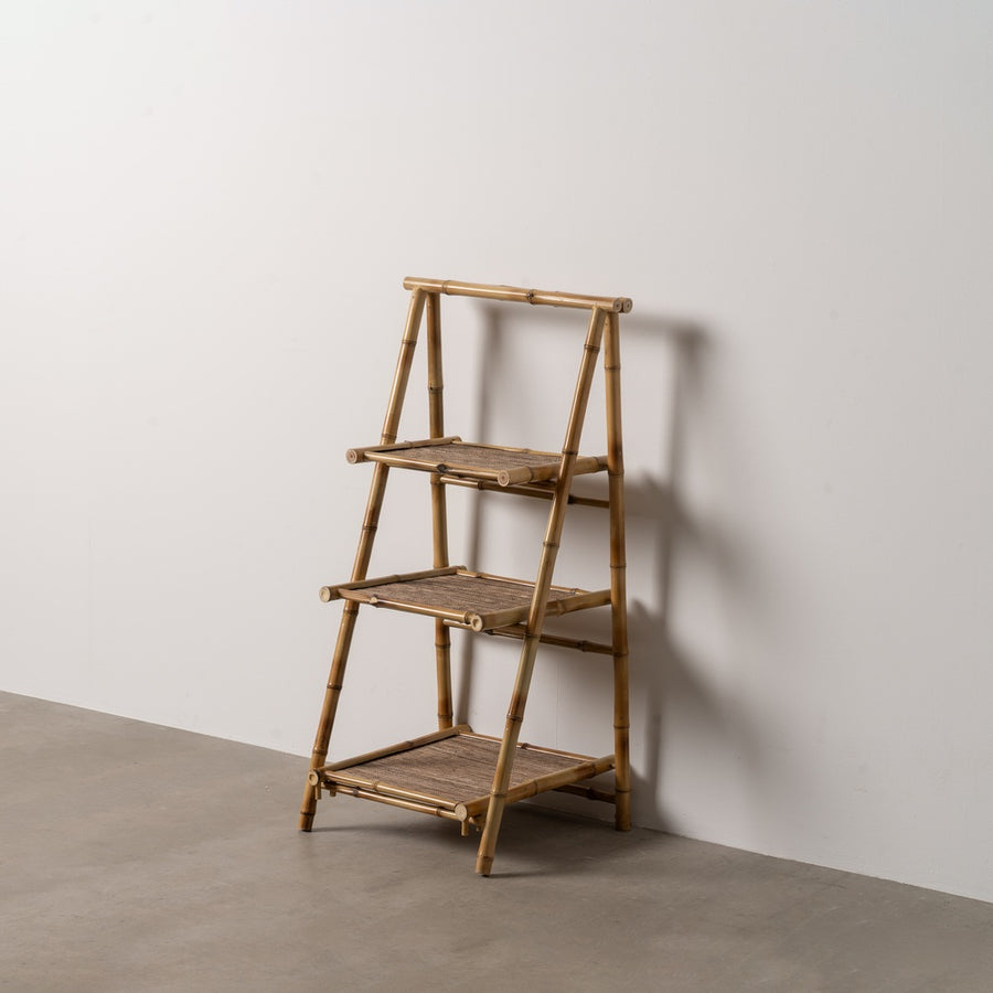 NATURAL BAMBOO SHELF DECORATION 48 X 45 X 100 CM