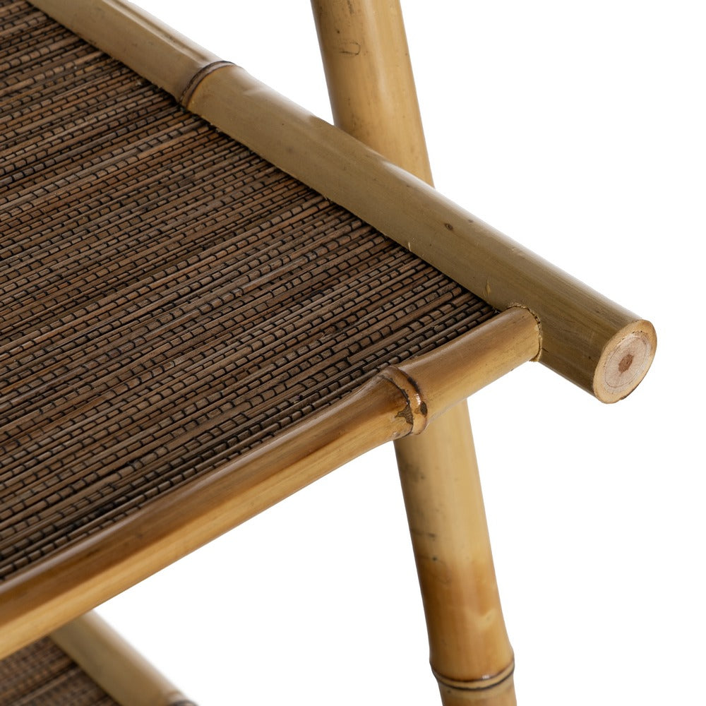 NATURAL BAMBOO DECORATIVE SHELF 48 X 50 X 152 CM