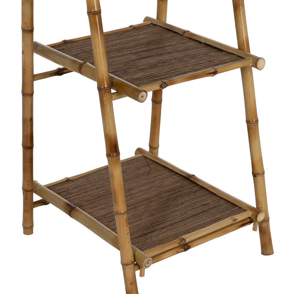 NATURAL BAMBOO DECORATIVE SHELF 48 X 50 X 152 CM
