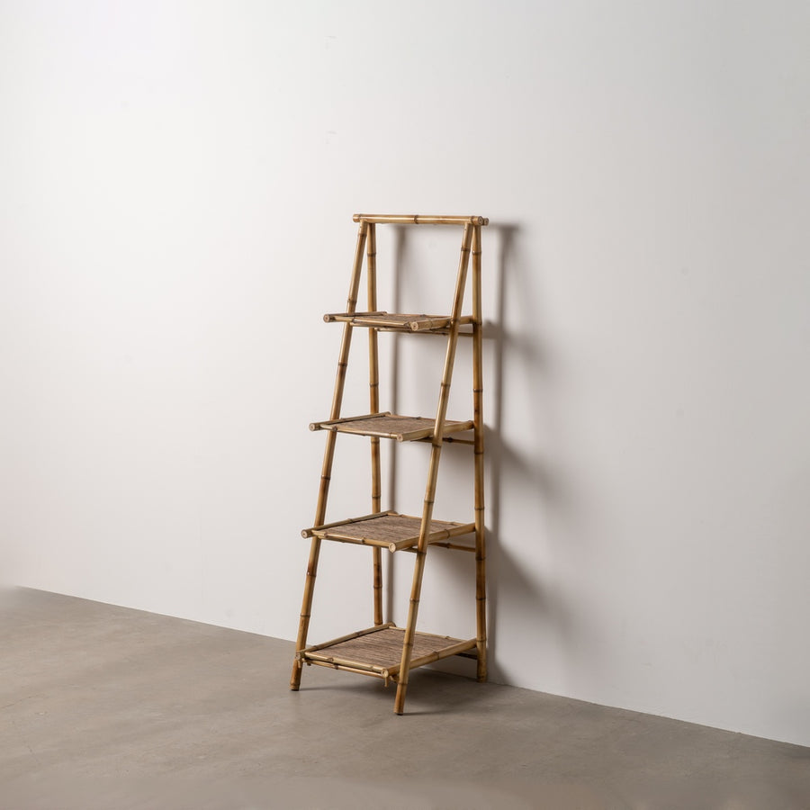 NATURAL BAMBOO DECORATIVE SHELF 48 X 50 X 152 CM