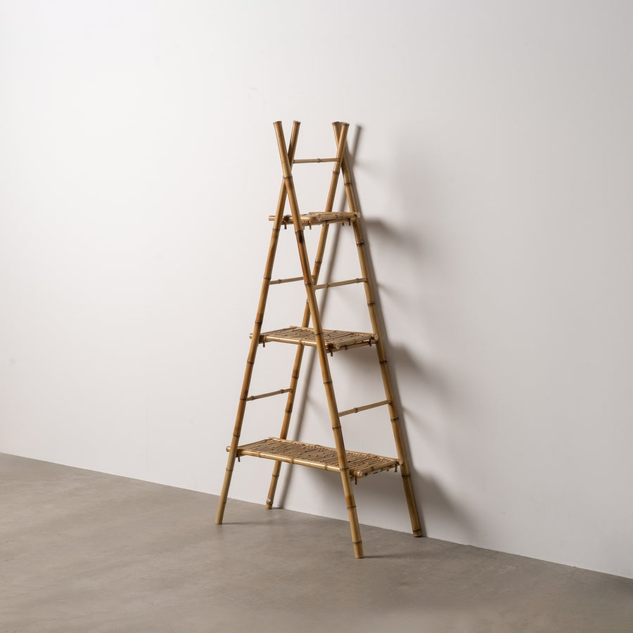NATURAL BAMBOO SHELVING UNIT DECORATION 78 X 40 X 165 CM