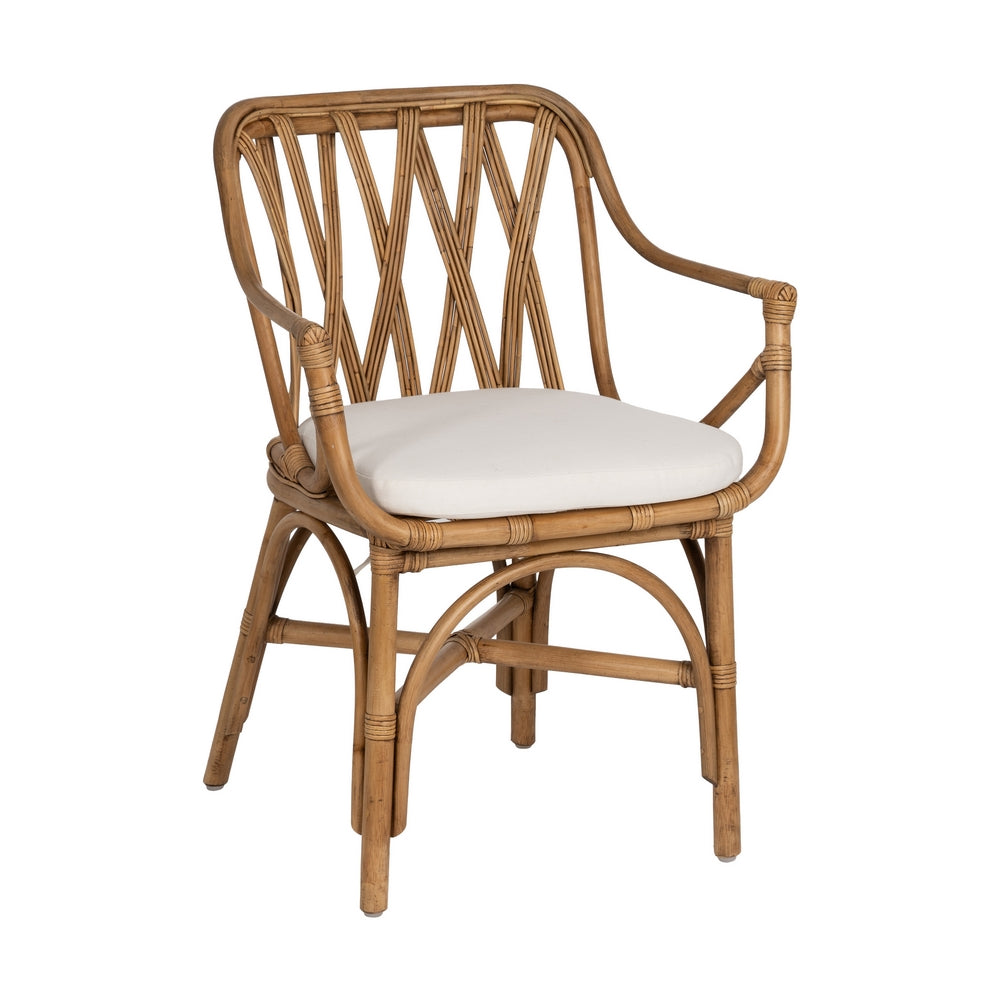 NATURAL RATTAN DECORATIVE ARMCHAIR 62 X 55 X 83 CM