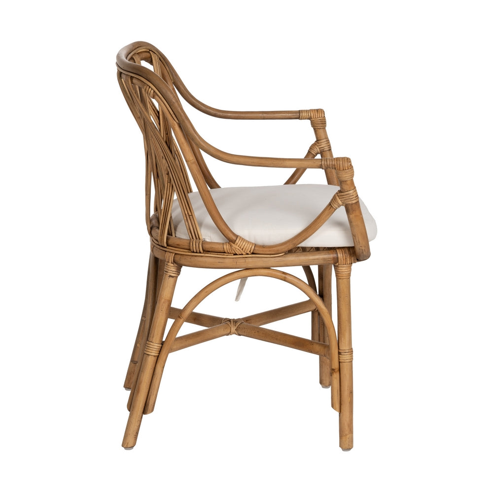 NATURAL RATTAN DECORATIVE ARMCHAIR 62 X 55 X 83 CM