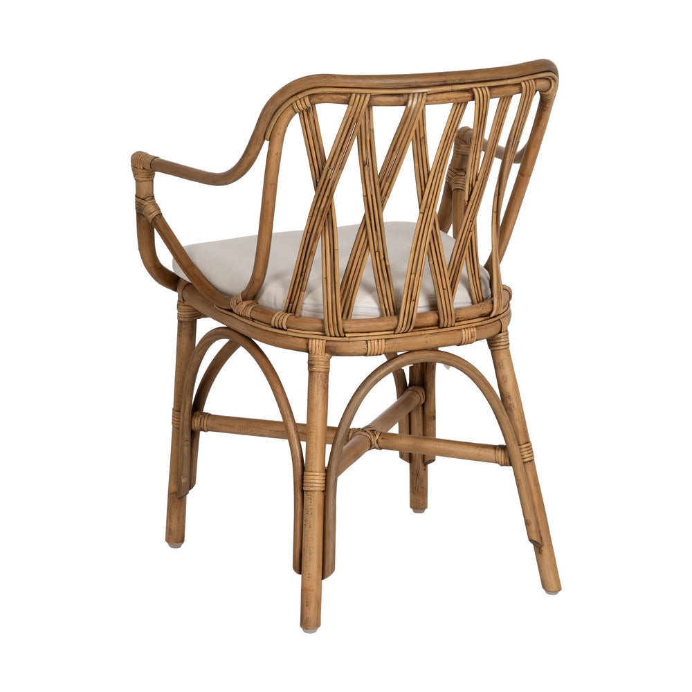 NATURAL RATTAN DECORATIVE ARMCHAIR 62 X 55 X 83 CM