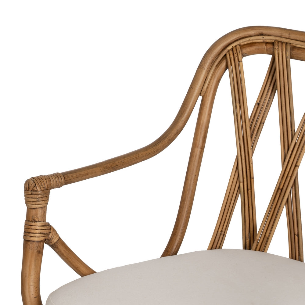NATURAL RATTAN DECORATIVE ARMCHAIR 62 X 55 X 83 CM