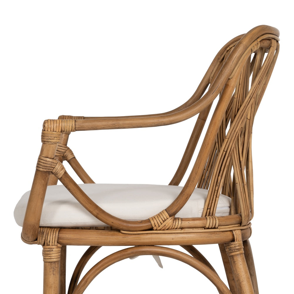 NATURAL RATTAN DECORATIVE ARMCHAIR 62 X 55 X 83 CM