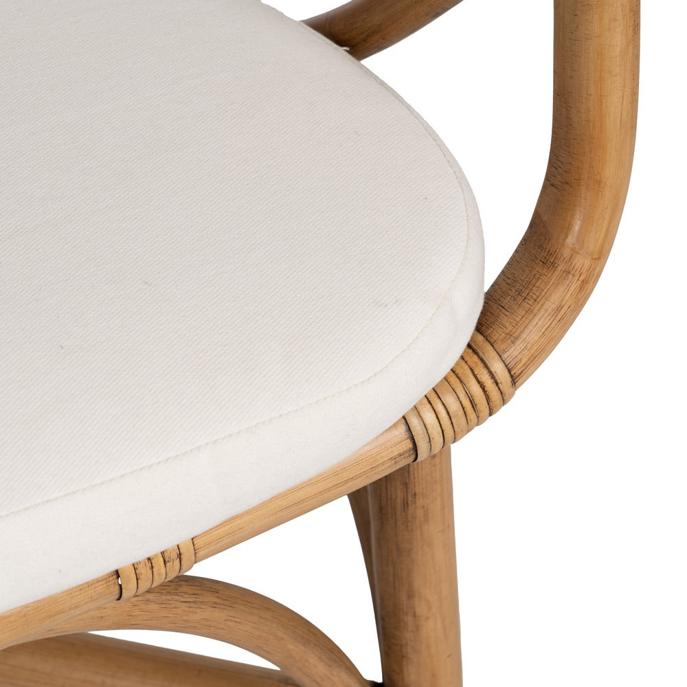 NATURAL RATTAN DECORATIVE ARMCHAIR 62 X 55 X 83 CM