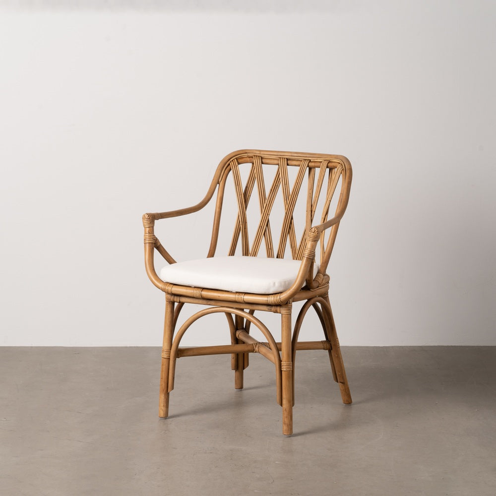 NATURAL RATTAN DECORATIVE ARMCHAIR 62 X 55 X 83 CM