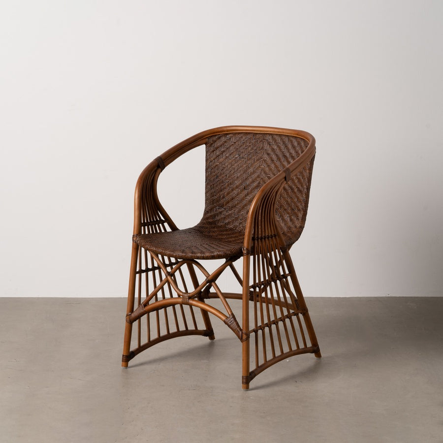 SILLÓN NATURAL RATÁN DECORACIÓN 57 X 59 X 84 CM