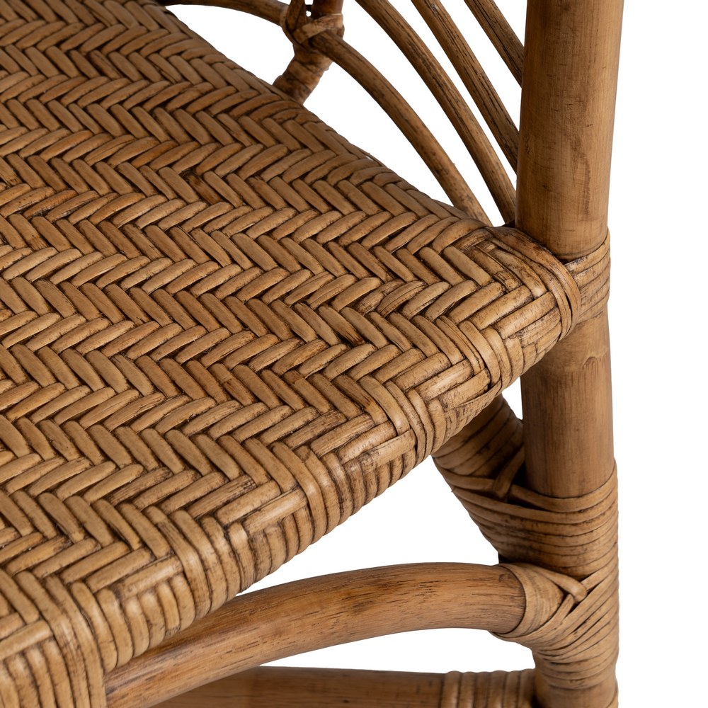SILLÓN MARRÓN RATÁN DECORACIÓN 56 X 54 X 84 CM