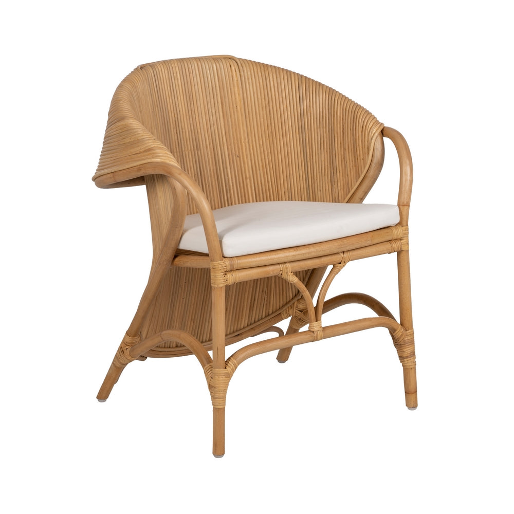SILLÓN NATURAL RATÁN DECORACIÓN 65 X 63 X 78 CM