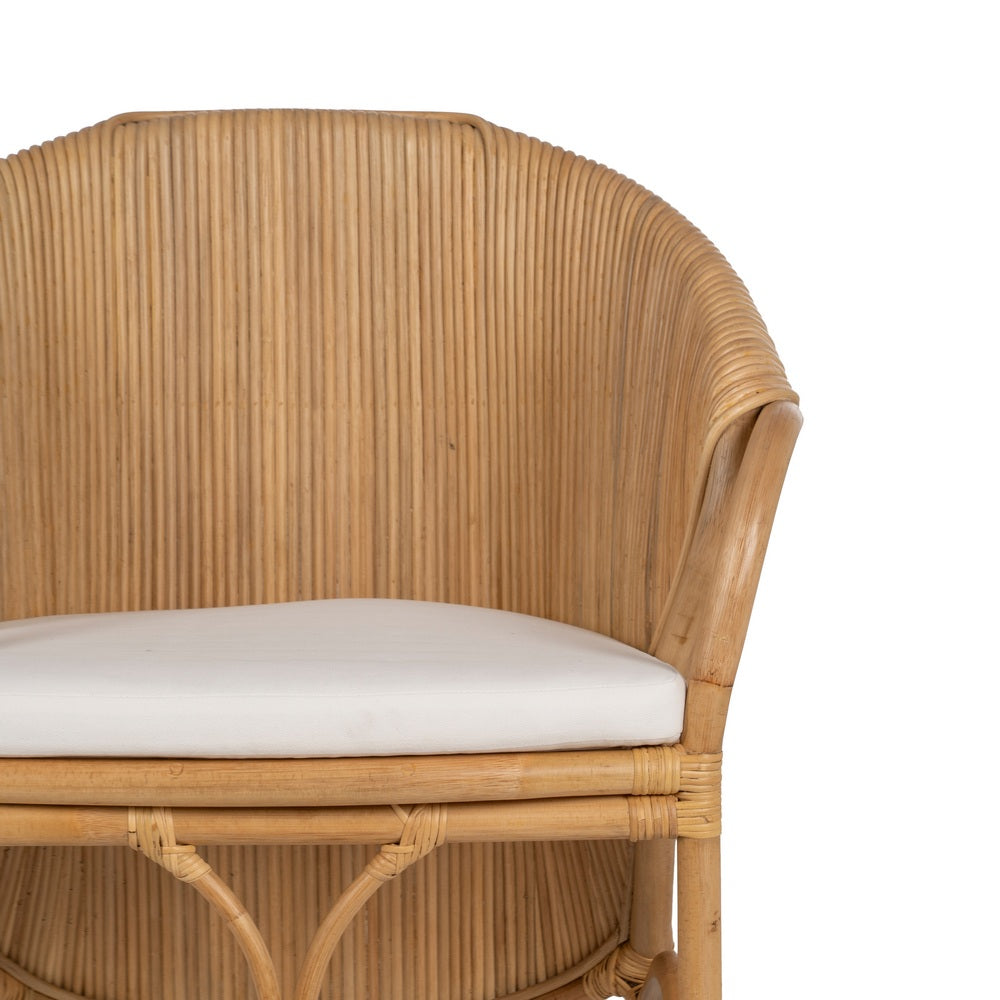 SILLÓN NATURAL RATÁN DECORACIÓN 65 X 63 X 78 CM